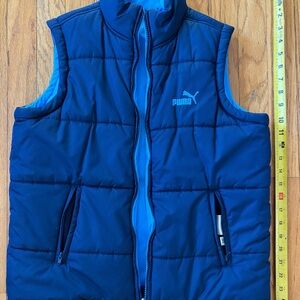Puma Blue Reversible Puffer Vest